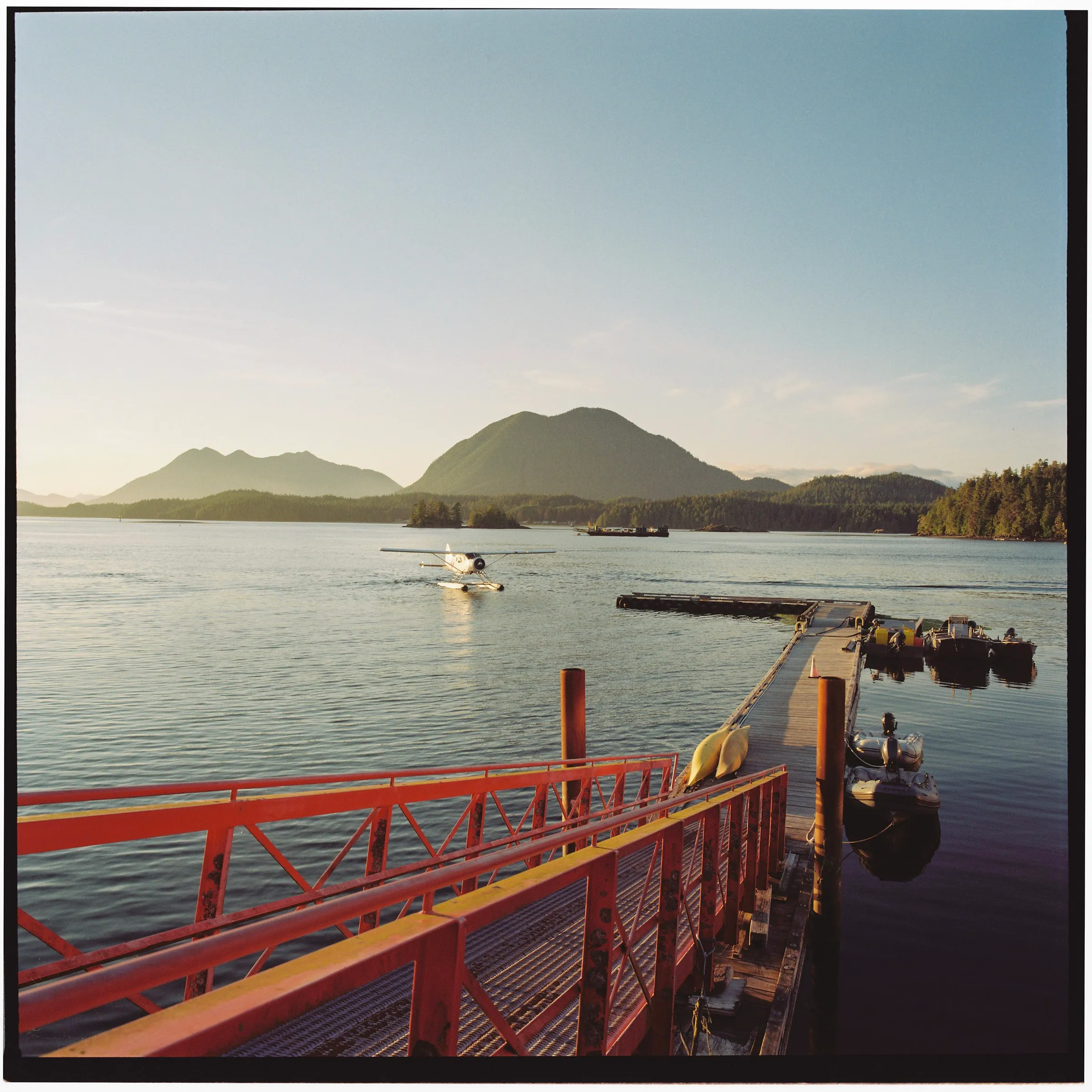 Film photograph, Over Clayoquot Sound, BC