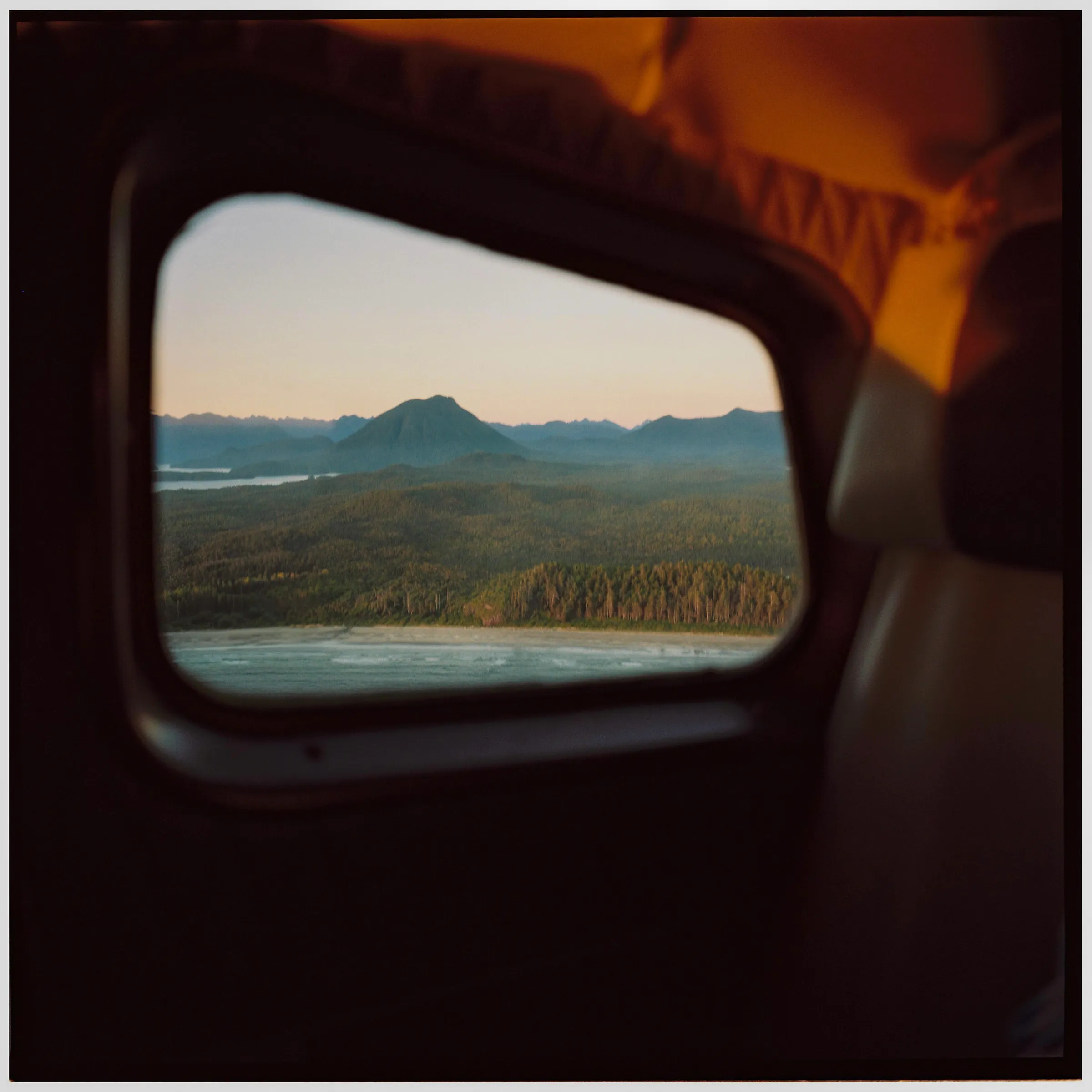 Film photograph, Over Clayoquot Sound, BC