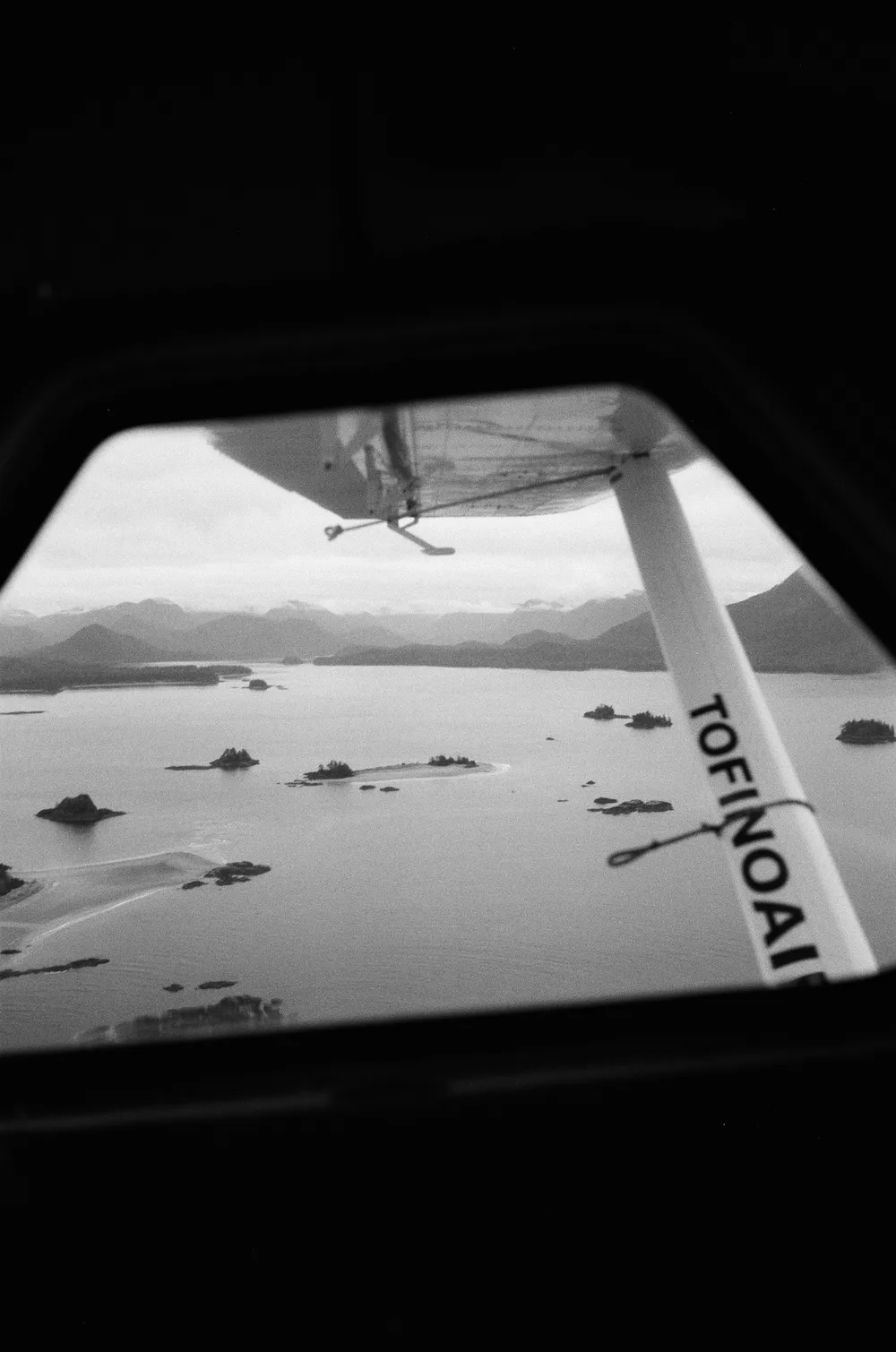 Film photograph, Over Clayoquot Sound, BC